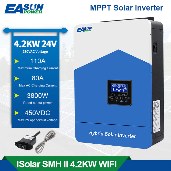 Easun Power 4.2KW Solar Inverter 110A MPPT Solar Charge Controller  With Wifi