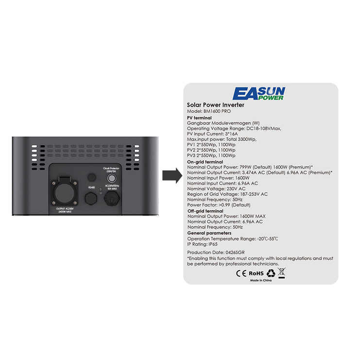 2400W Plug & Play Balcony System with Storage | Balkonkraftwerk mit Speicher