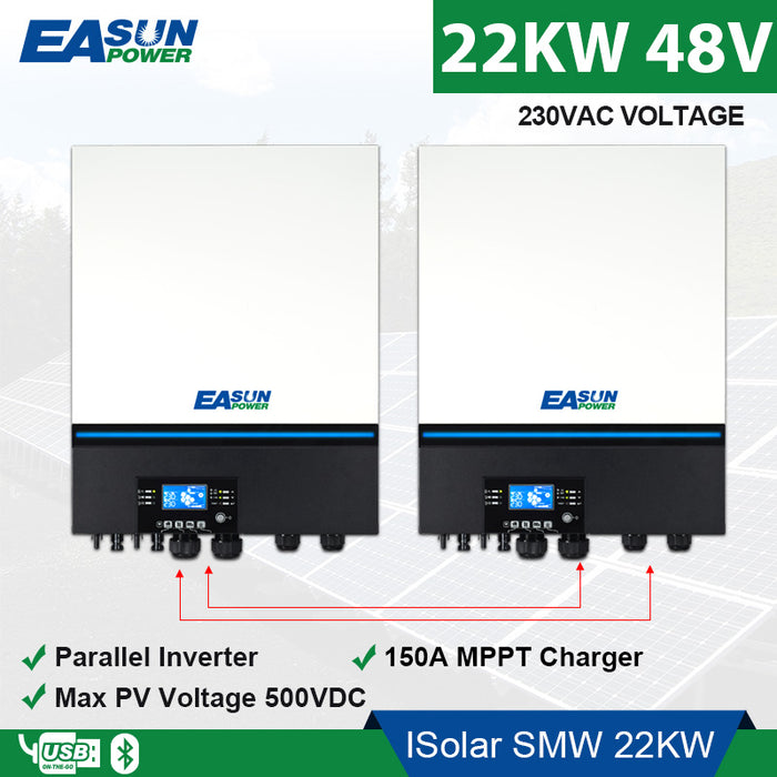Easun Power 16000 W Solar-Wechselrichter 500 V PV 48 V 230 VAC PV-Array 2 x 80 A MPPT-Solarladeregler Integrierte WiFi-BMS-Unterstützung 