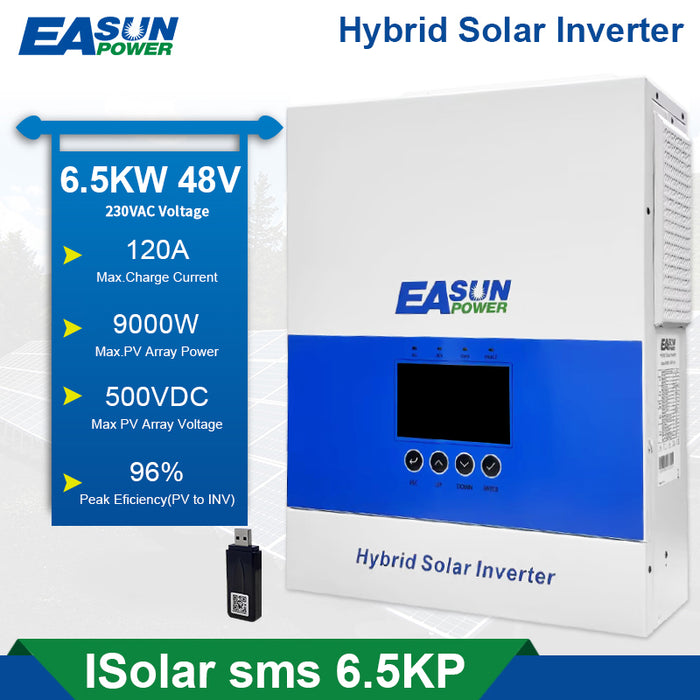 Easun Power 6.2KP Off Grid Inverter 120A MPPT Solar Charge Controller With Wifi