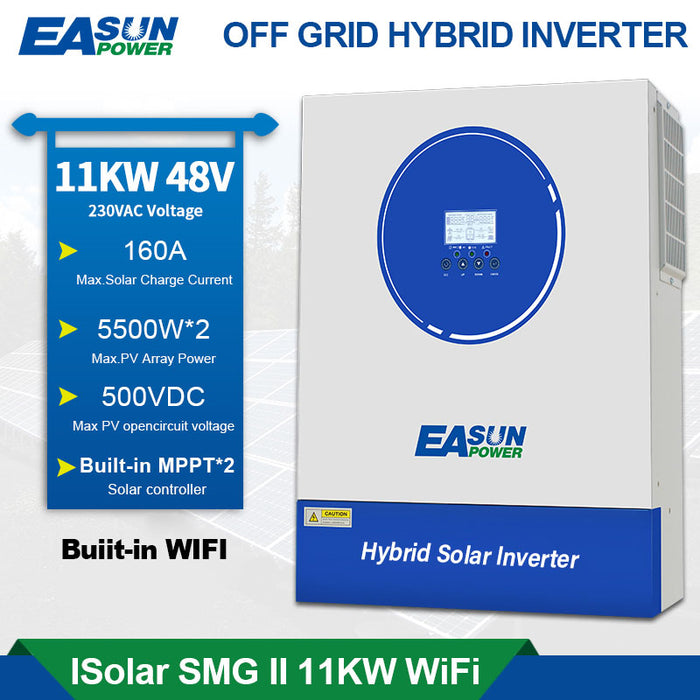EASUN 11KW Off Grid Inverter Build-in MPPT 120A 160A With Wifi Accept No Battery Work No Parallel