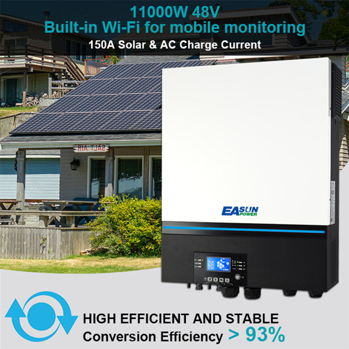 Easun Power 11KW Solar Inverter 150A MPPT Solar Charge Controller Built -in WiFi