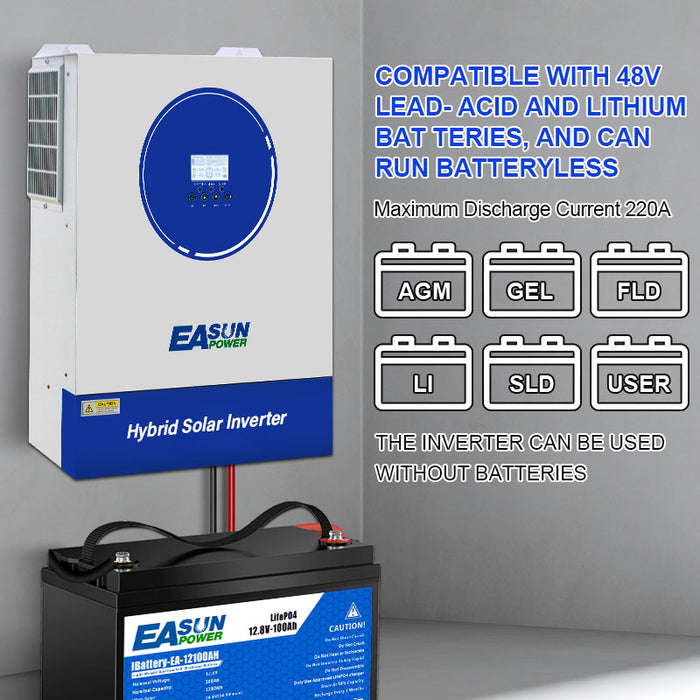 EASUN 11KW Off Grid Inverter Build-in MPPT 120A 160A With Wifi Accept No Battery Work No Parallel