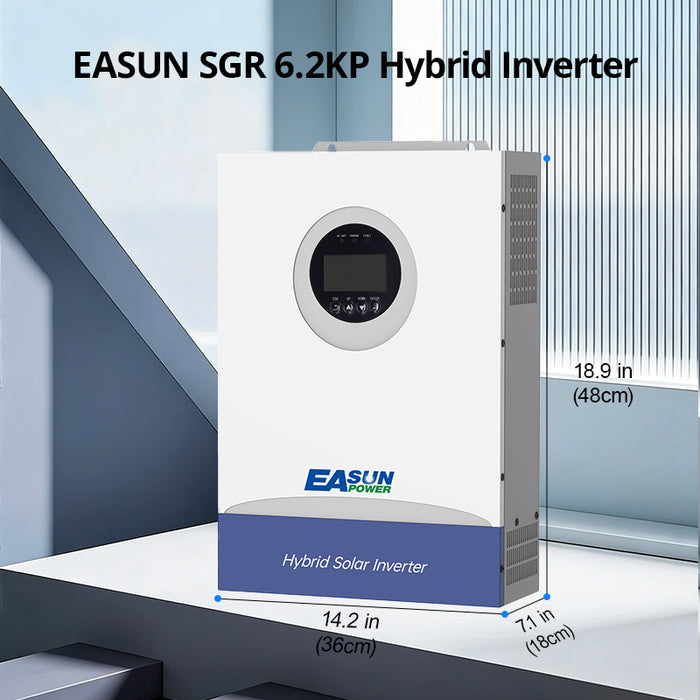 EASUN POWER 6.2KW 48V Hybrid Inverter 100A MPPT Support Parallel with WIFI