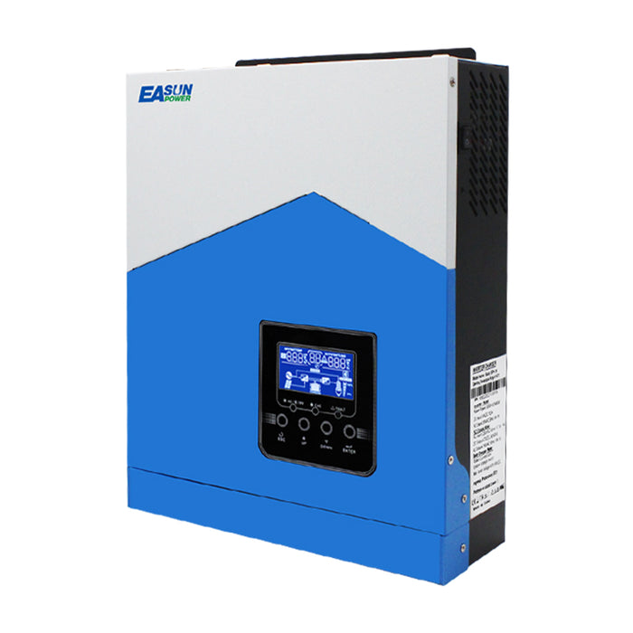 EASUN POWER Solar-Wechselrichter 3 KVA reine Sinuswelle 24 V 220 V PV-Leistung 1500 W integrierter PWM 50 A Solarladeregler und AC-Ladegerät für den Heimgebrauch