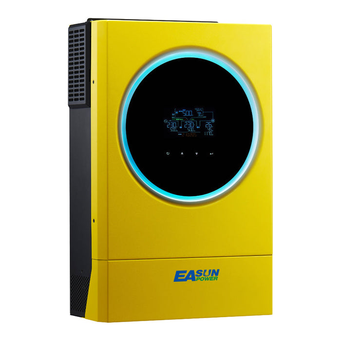 EASUN POWER Hybrid Solar Inverter 16.8KW 230vac MPPT 120A Solar Charger PV Input 6000W 450vdc LED Ring Lights Touchable Button 1 phase&3 phase-EASUN POWER Official Store
