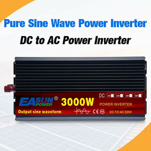 Pure Sine Wave Inverter DC 12v 24v AC 220v Power 2000W 3000W 4000W  5000W Car Inverter Converte With LED Display-EASUN POWER Official Store