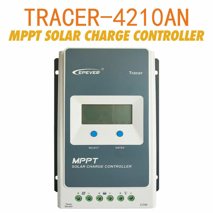 EPever MPPT Solar Controller Tracer 4210an 40A 30A 20A 10A Solar Panel Regulator for 12V 24V Lead Acid Lithium-ion Battery-EASUN POWER Official Store